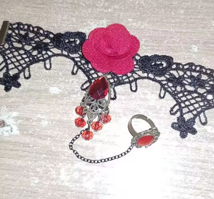 Готический браслет с кольцом