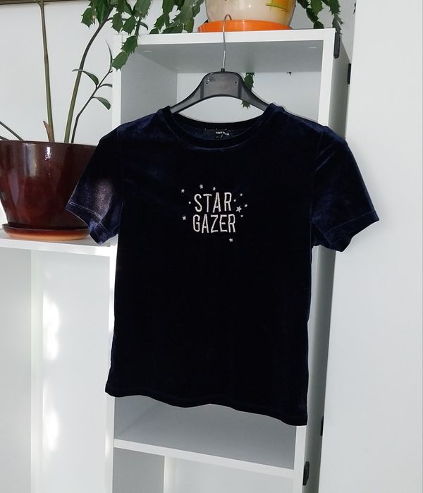 Welurowa bluzka z krótkim rękawem Tally Weijl XS