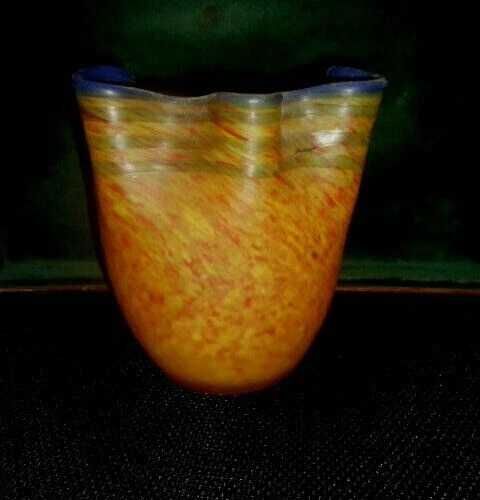 VASO EM PASTA DE VIDRO ART DÉCO ANTIGO