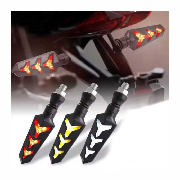 Piscas LED universais - Formato Y com luz sequencial