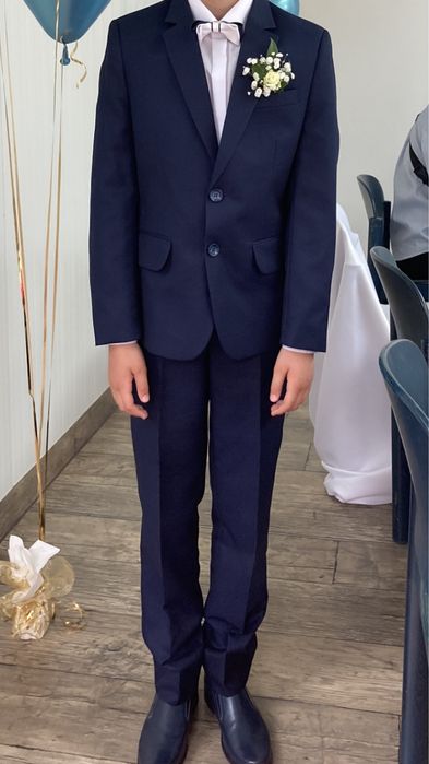 Garnitur granatowy koszula zestaw komunijny 140/146 komunia