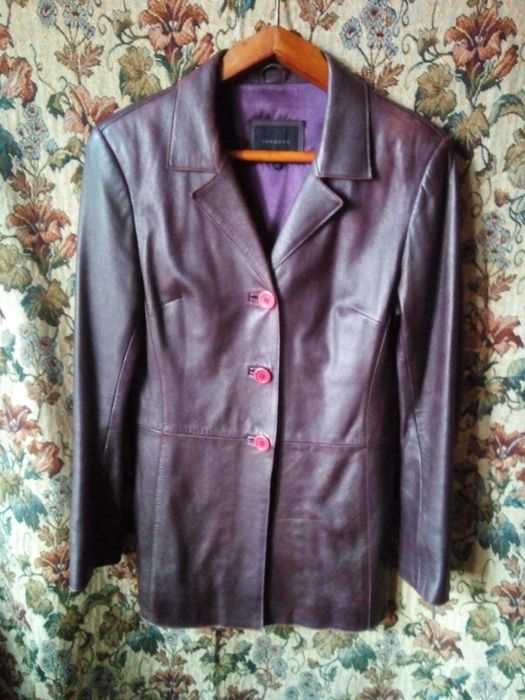 Пиджак натуральная кожа, женский, бренд "Oakwood", размер М