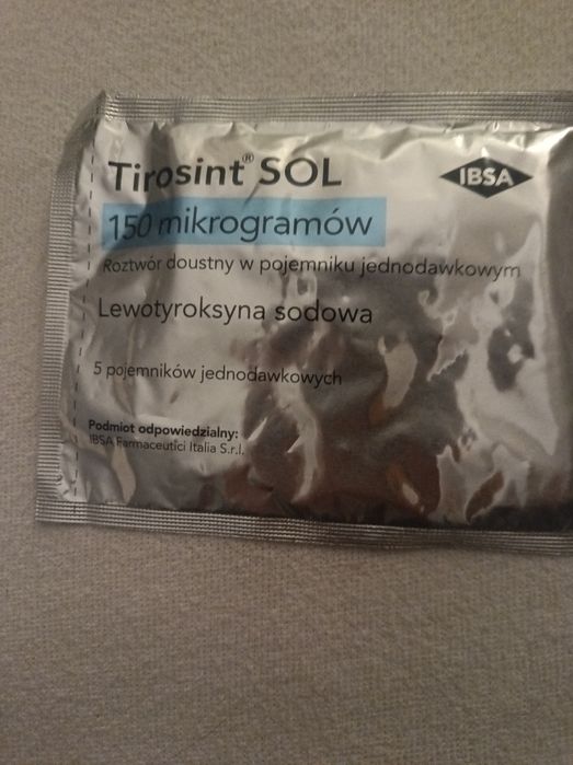 Lek w płynie  na   tarczycę Hashimoto Tirosint Sol 150 mikrogramów
