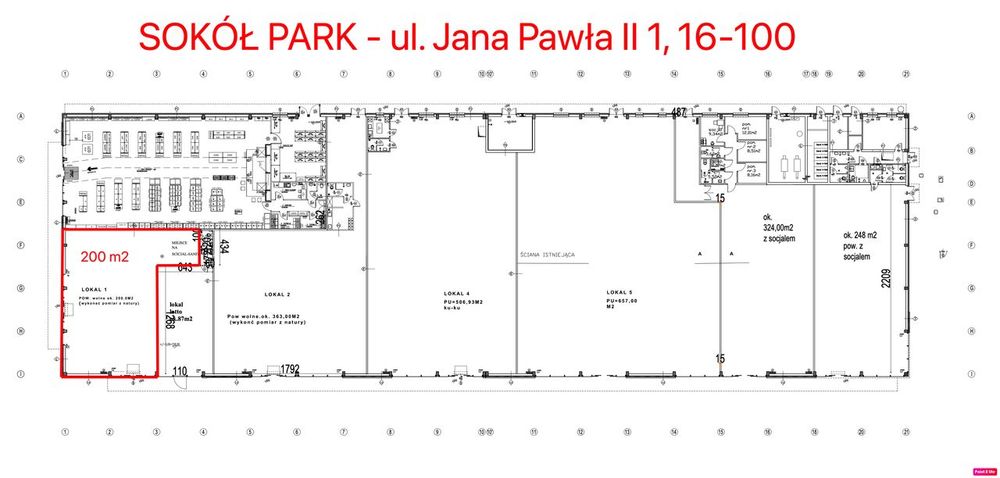 Lokal handlowy Sokół Park 200 m2