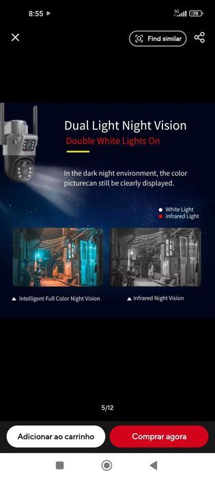 Câmara solar de vigilância WI-FI/TOP