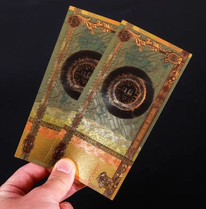 Bitkoin,купюра+ монета в подарок,сувенир,в наличии