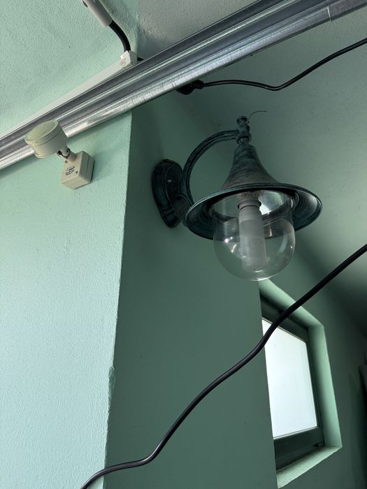 10 Candeeiros Ext. incl. 1 suspenso Vintage Bronze/Vidro ‘como novos’