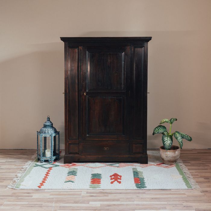 Stara szafa drewno egzotyczne ciemna odnowiona Kolonialna 3 drzwiowa