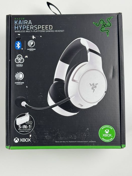 Słuchawki bezprzewodowe Razer Kaira HyperSpeed for Xbox White