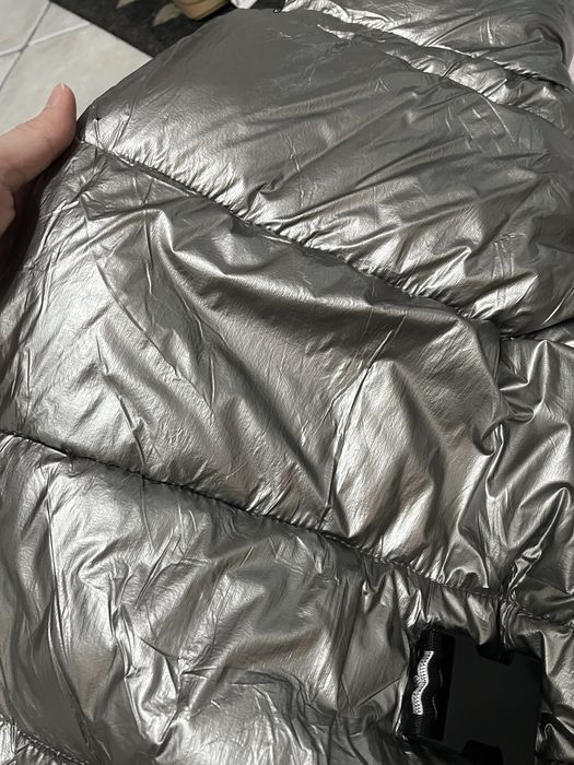 Fly nowa kurtka srebrna plaszcz ocieplany
