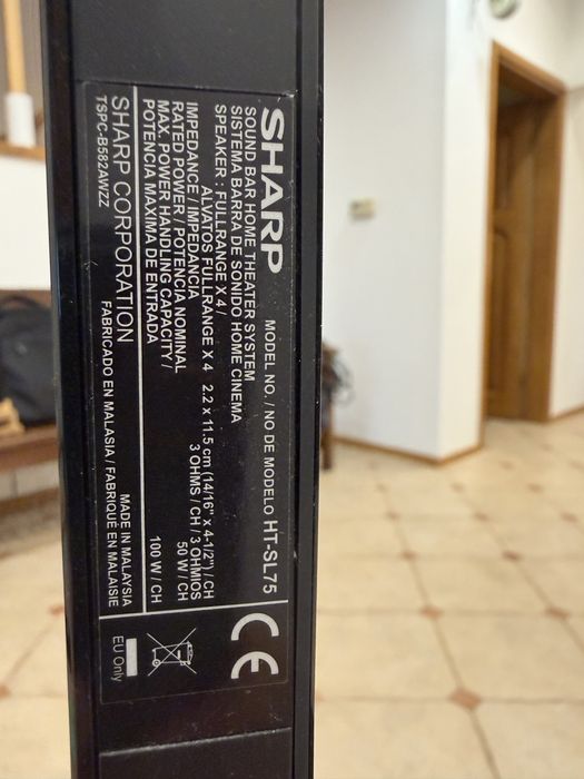 Głośniki SHARP HT-SL75 sound bar home theater system