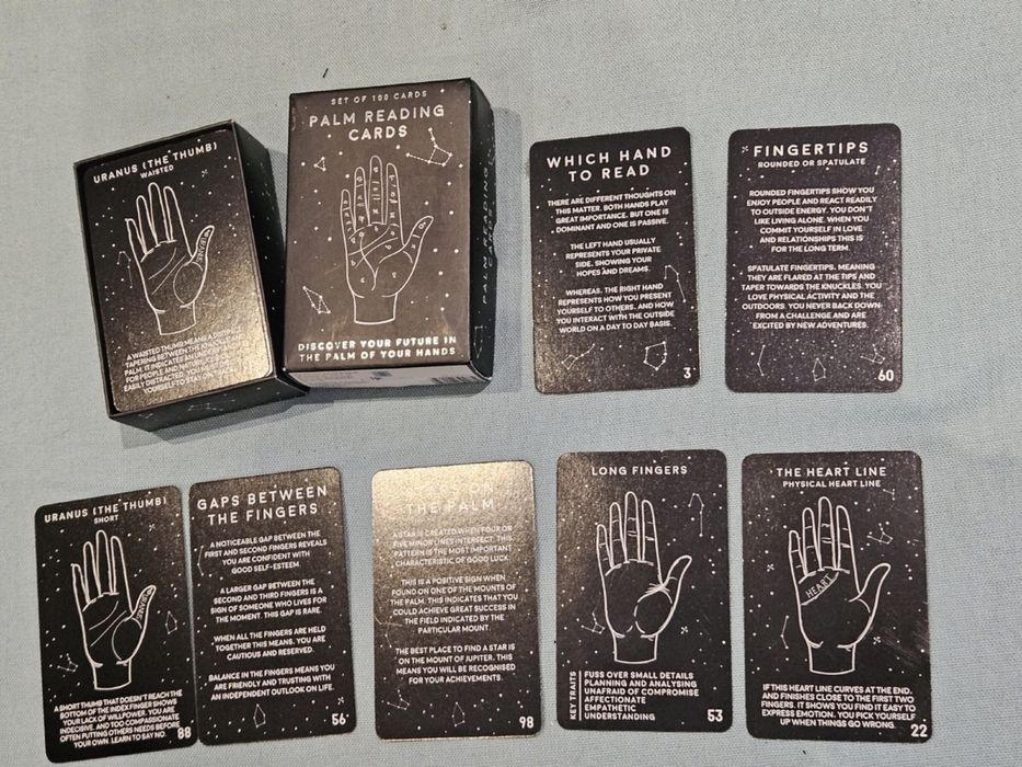 Гадальные карты на английском яз. для предсказания будущего по ладони