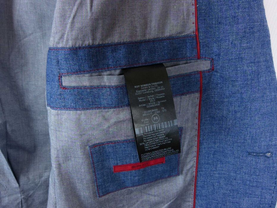 Roy Robson elegancka marynarka z lnem 56 / XL