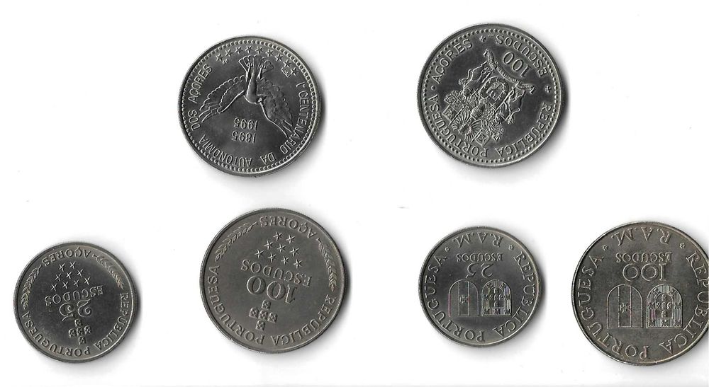 Açores e Madeira - 6 Moedas Comemorativas