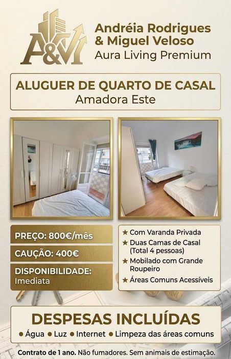 Quartos para arrendar na Amadora