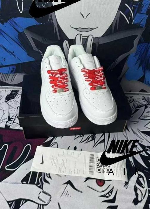 Nike Air Force 1 Low Supreme White R.45