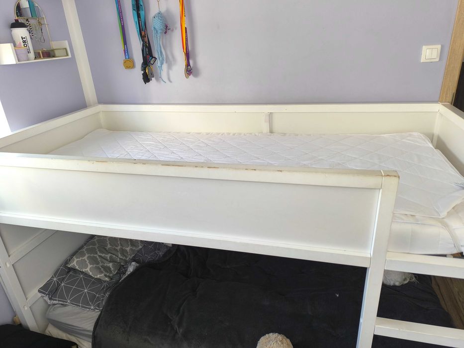 Łóżko piętrowe "Kura" Ikea dwa materace