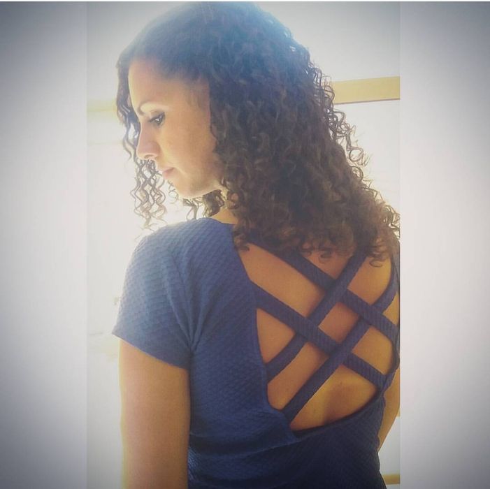 Vestido azul curto