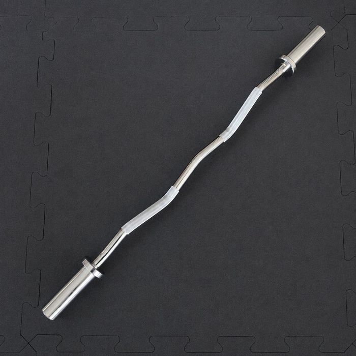 Gryf łamany olimpijski Curl Bar 120 cm 8 kg Fi50 chromowany 4GRADE