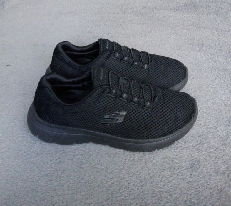 Skechers oryginalne czarne buty sportowe adidasy wsuwane rozm 37