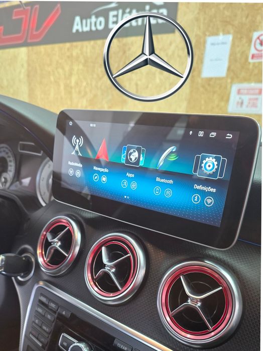 Tela Android 14 com GPS Mercedes Classe A/CLA/GLA (Artigo Novo)