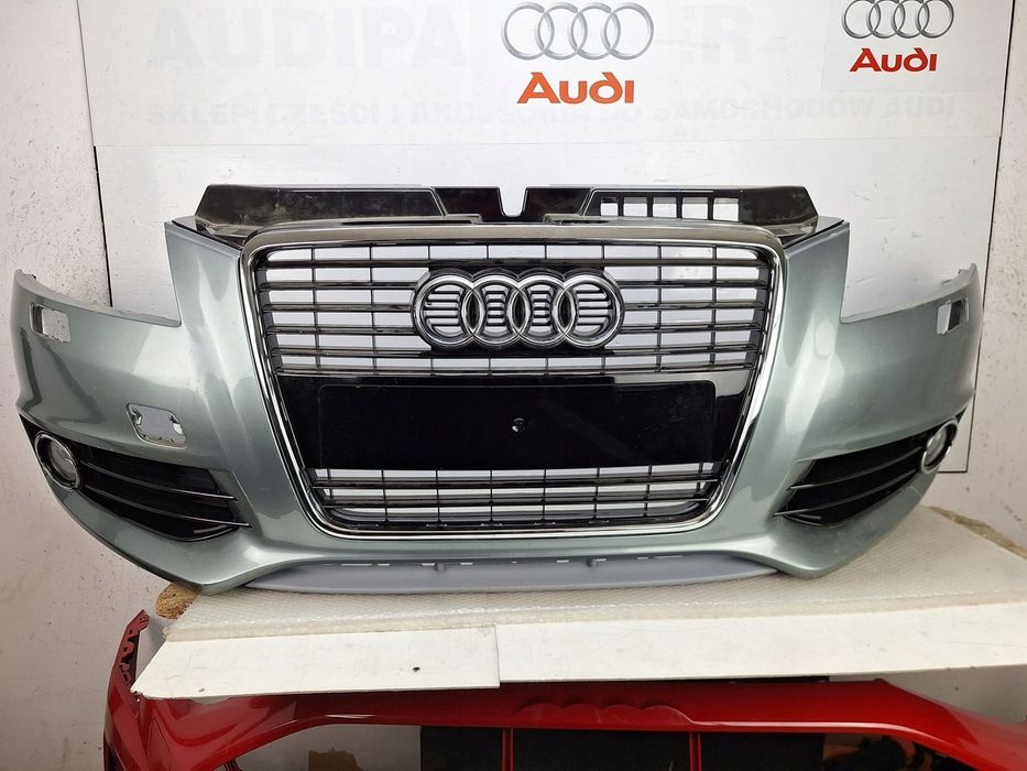 ZDERZAK AUDI A3 8P S-LINE PO LIFCIE 2008-2012 LIFT ORYGINAŁ GRILL ATRAPA