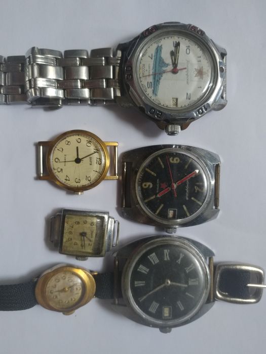 Наручний годинник СССР чоловічий Восток Командирские жіночий Заря