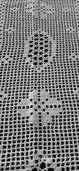 Toalha retangular de crochet