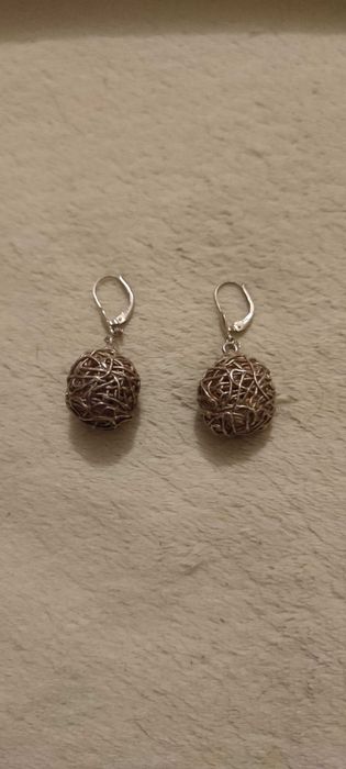 Brincos e pingente em prata 925kl