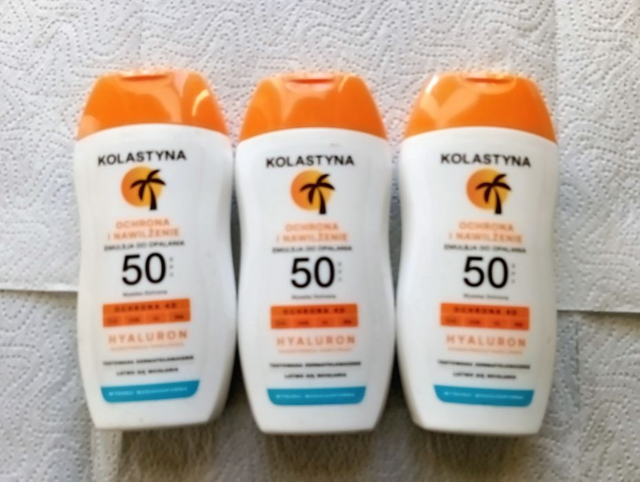 Kolastyna Emulsja do opalania wodoodporna SPF 50 150 ml 3 szt.
