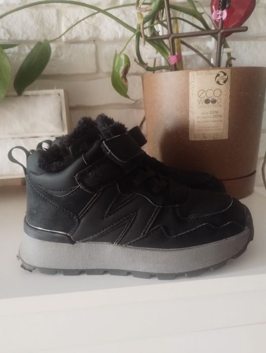 Buty przejściowe czarne ocieplane