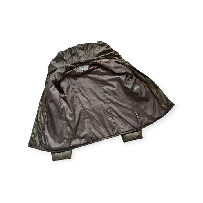 Włoska kurtka unikat Vintage ocieplana taliowana M-L premium khaki