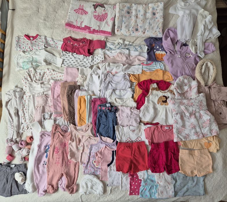 Wielka paczka ubranek dla dziewczynki 56-62