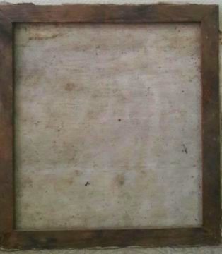 Антикварная картина на холсте, рыбак