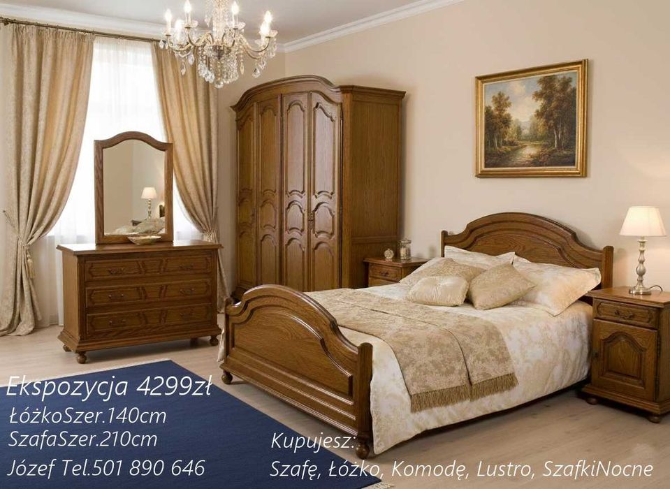 Meble do sypialni - Dębowe - Stylowe - Dowieziemy
