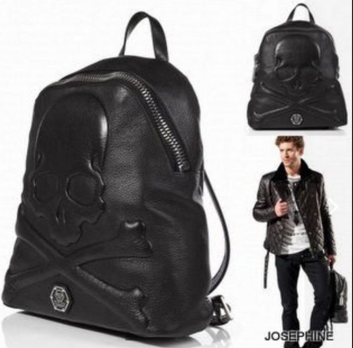 Рюкзак кожа кожаный philipp plein