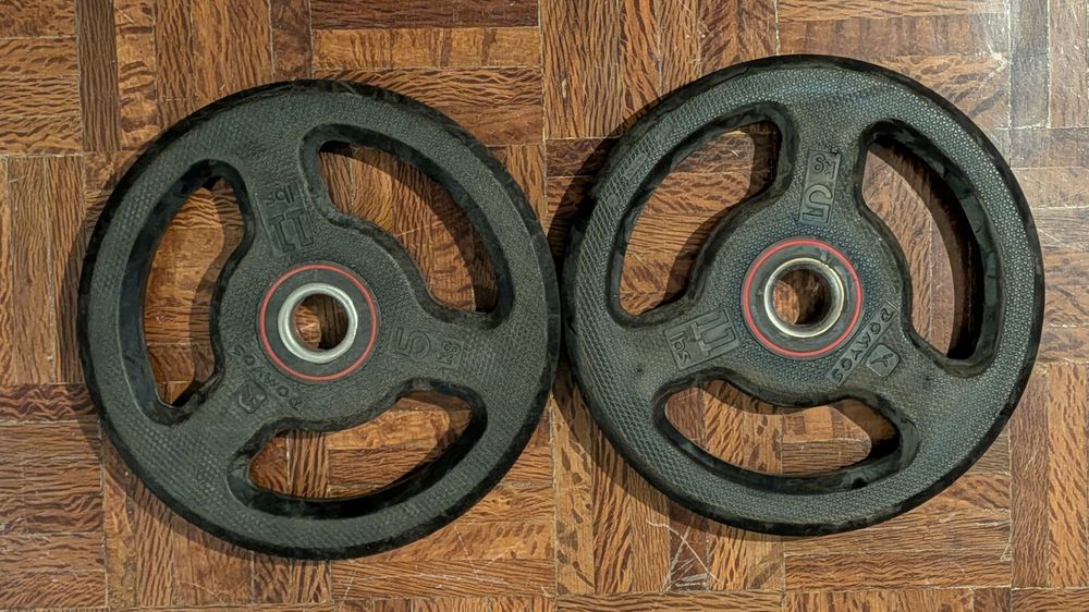 Discos musculação borracha 5kg