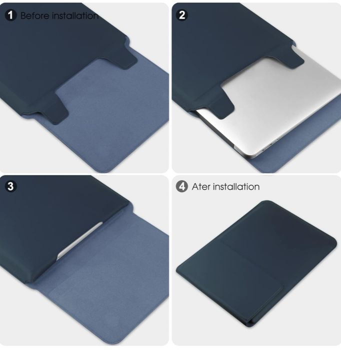 Pokrowiec na macbook case etui czarne nowe podstawka