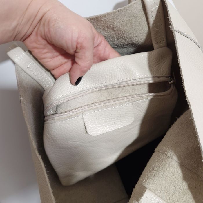 Шкіряний шопер жіночій на плече Італія