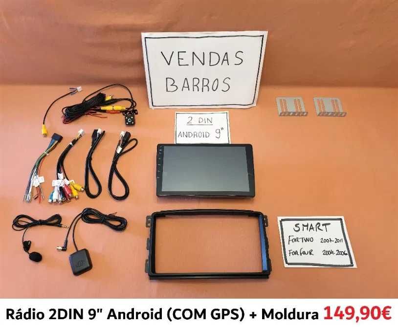 Rádio 2DIN • SMART ForTwo (2007 a 2017)• ForFour • Android GPS 451 454