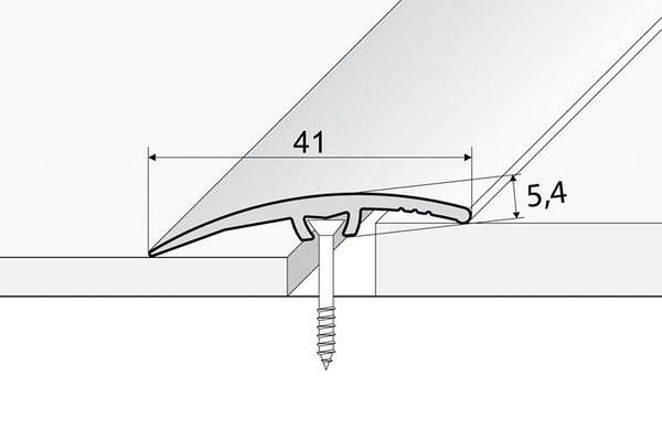 Латуний поріг TIS 40мм із прихованим кріпленням/ Латуный порог Україна