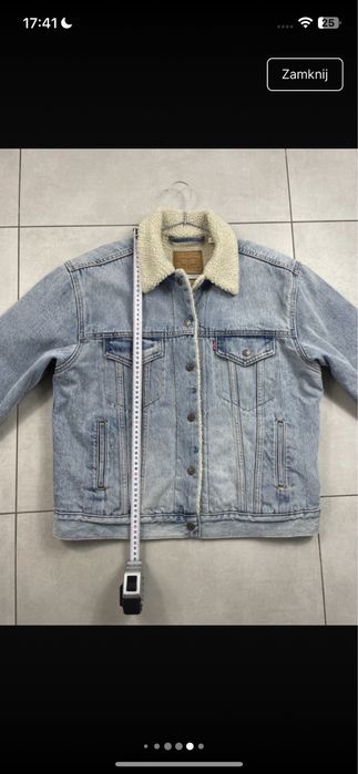 Kurtka damska Levi’s sherpa type 3 trucker polar jeansowa premium