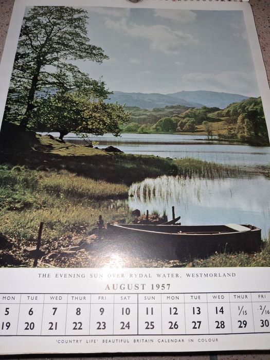 Calendario de parede 1957