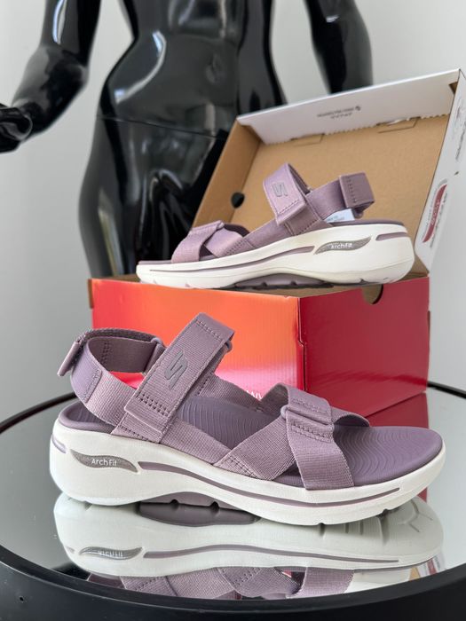 Женские босоножки на липучках Skechers GO Walk Arch 36/37/38/39/40/41р