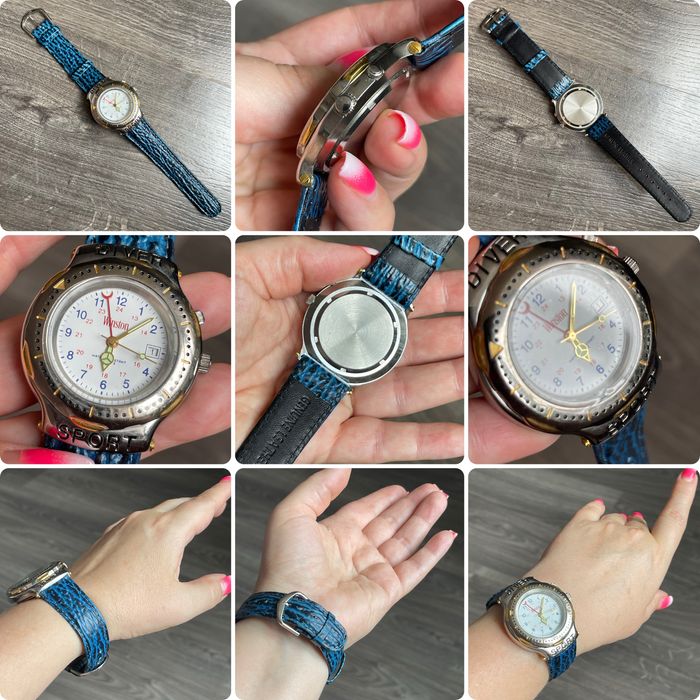 Годинник Swatch Skeleton швейцарський кварц Geneva Winston нагородний