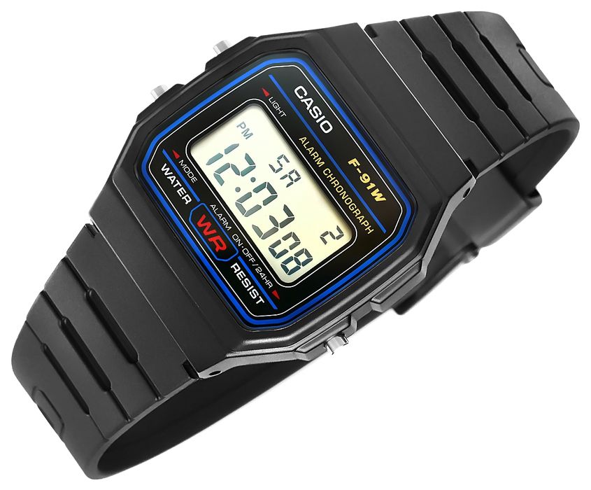 zegarek męski casio f-91w-1yeg + box
