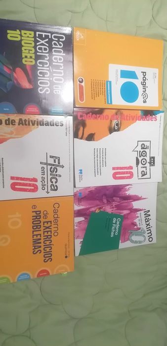 Livros de exercício  (como NOVOS) 10°\11°\12°