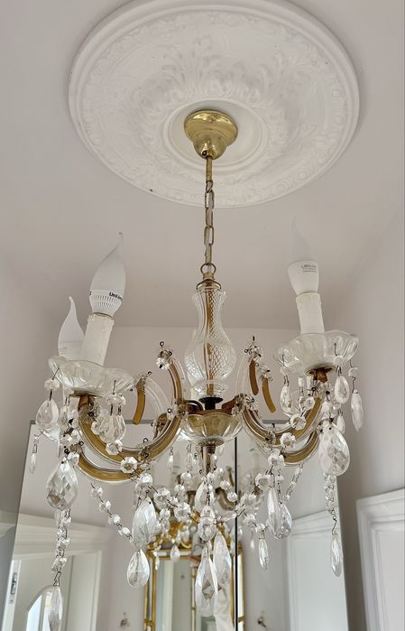 Zyrandol krysztaly kryształki zloty