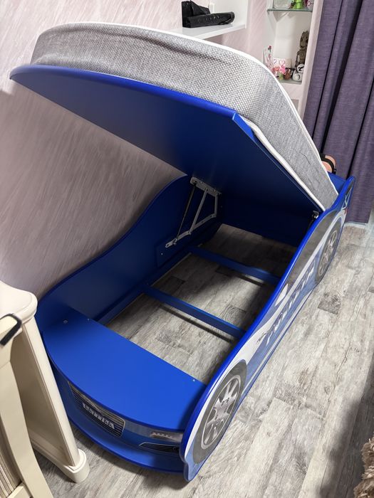 Дитяче Ліжко машина Поліція з матрацом