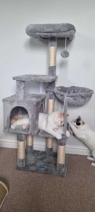 Drapak dla kota z zabawką, wieża dla kotów , domek dla kota, NOWY